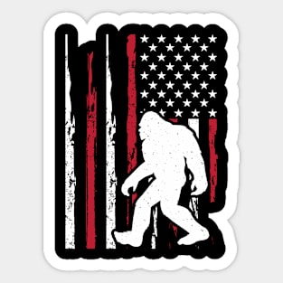 Bigfoot American Flag Sticker